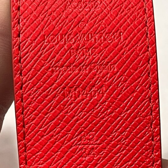 Louis Vuitton Red LV Initiales Belt Silver Buckle 40 With Box Duster Bag - Picture 12 of 16